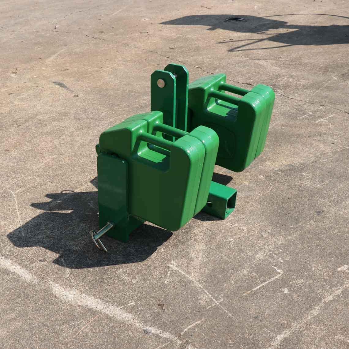 Titan Attachments Tractor Drawbar with Suitcase Weight Brackets Green 2 Receiver Cat 0