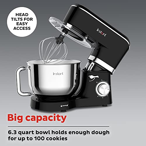 Instant Pot 6-Speed 6.3-Qt Stand Mixer with Stainless Steel Bowl, Base Black