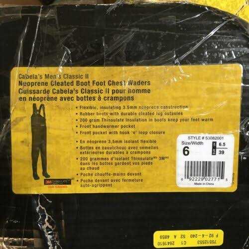 Cabela&amp;s Classic Series II Brown Neoprene Felt Sole Boot-Foot Waders for Men - Sports Supplies Online Store