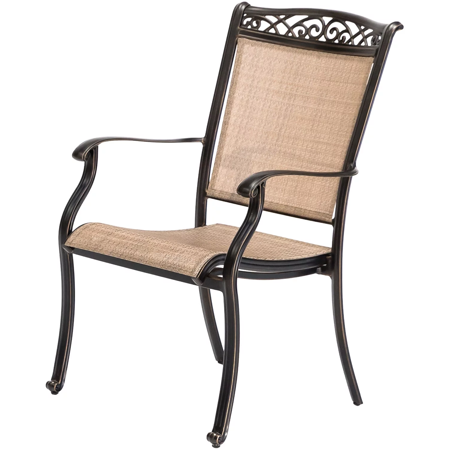 Hanover Fontana 9-Piece Aluminum Outdoor Dining Set, 42" x 84" Cast-Top Table