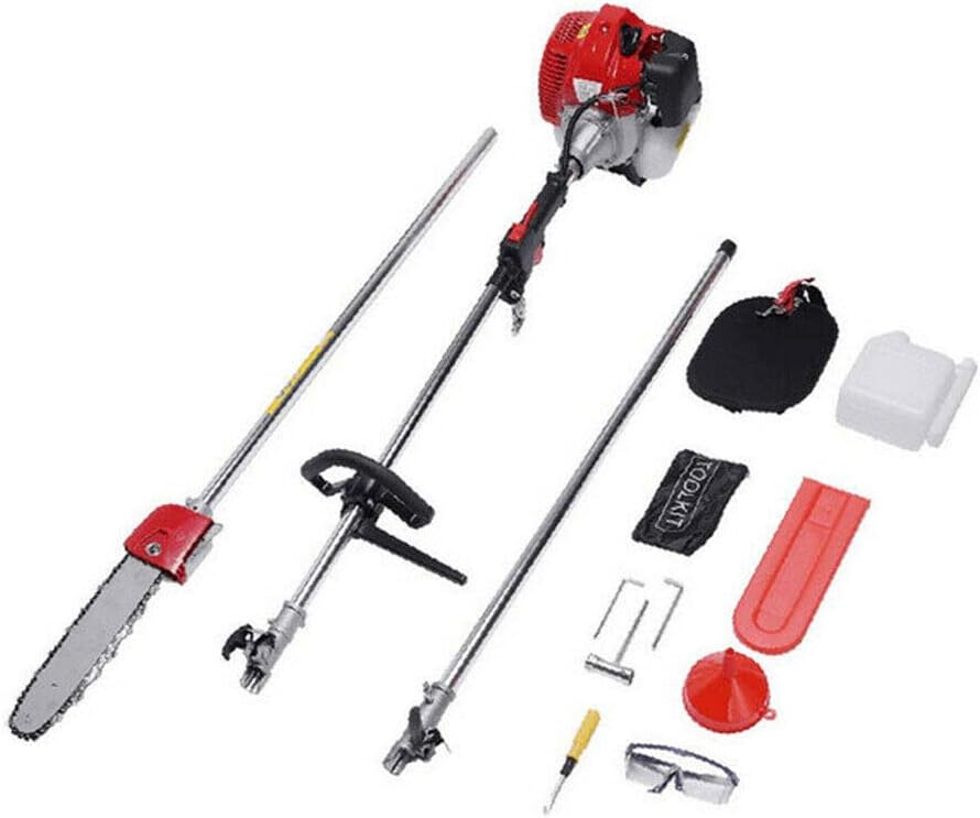 DNYSYSJ Polesaws Gas Powered for Tree Trimming Gas Powered 42.7CC Gas Pole Chainsaw 2-Stroke for Branches Pruner Trimmer Total Height: 133.86inch