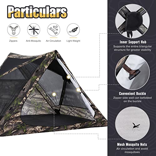 MASTERCANOPY 12x12FT Pop Up Gazebo Screen Tent - Instant Screen House with Netting, Quick Set, Outdoor Canopy Shelter with Carry Bag for Camping