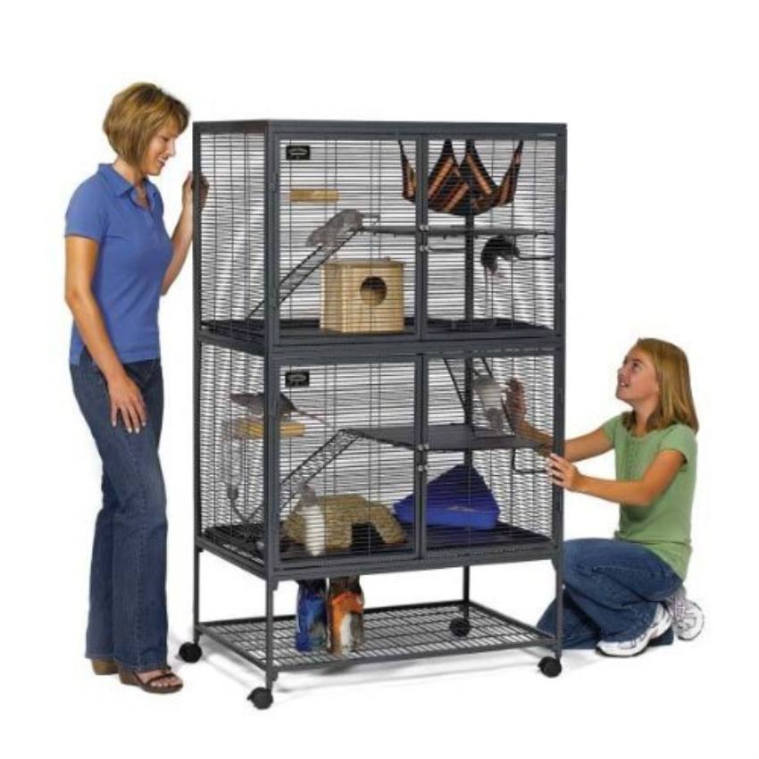 Midwest Deluxe Critter Nation Double Unit Small Animal Cage (Model 162) Includes
