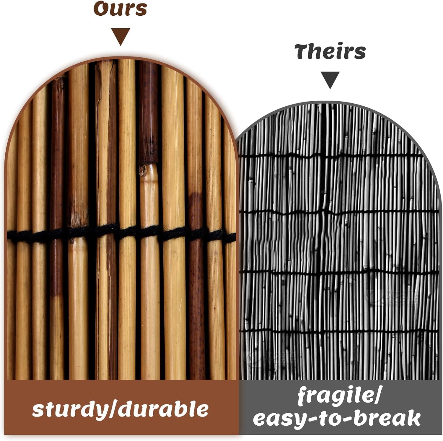 TOOKNIN1 Pack Bamboo Reed Fence 6 Feet High, 6FT X 16.4FT Natural Reed Fencing Privacy Reed Screening for Outdoor, Gallery, Restaurant, Hotel, Patio