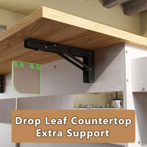 Rolling Mobile Kitchen Island Cart with Desktop Drop Leaf Countertop, Island Table Storage with 5 Wheels