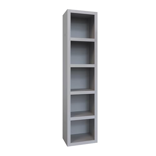 Oakland Living Easy-Lift Queen Murphy Wall Bed in Brown Wood Grain with Two Bookshelves