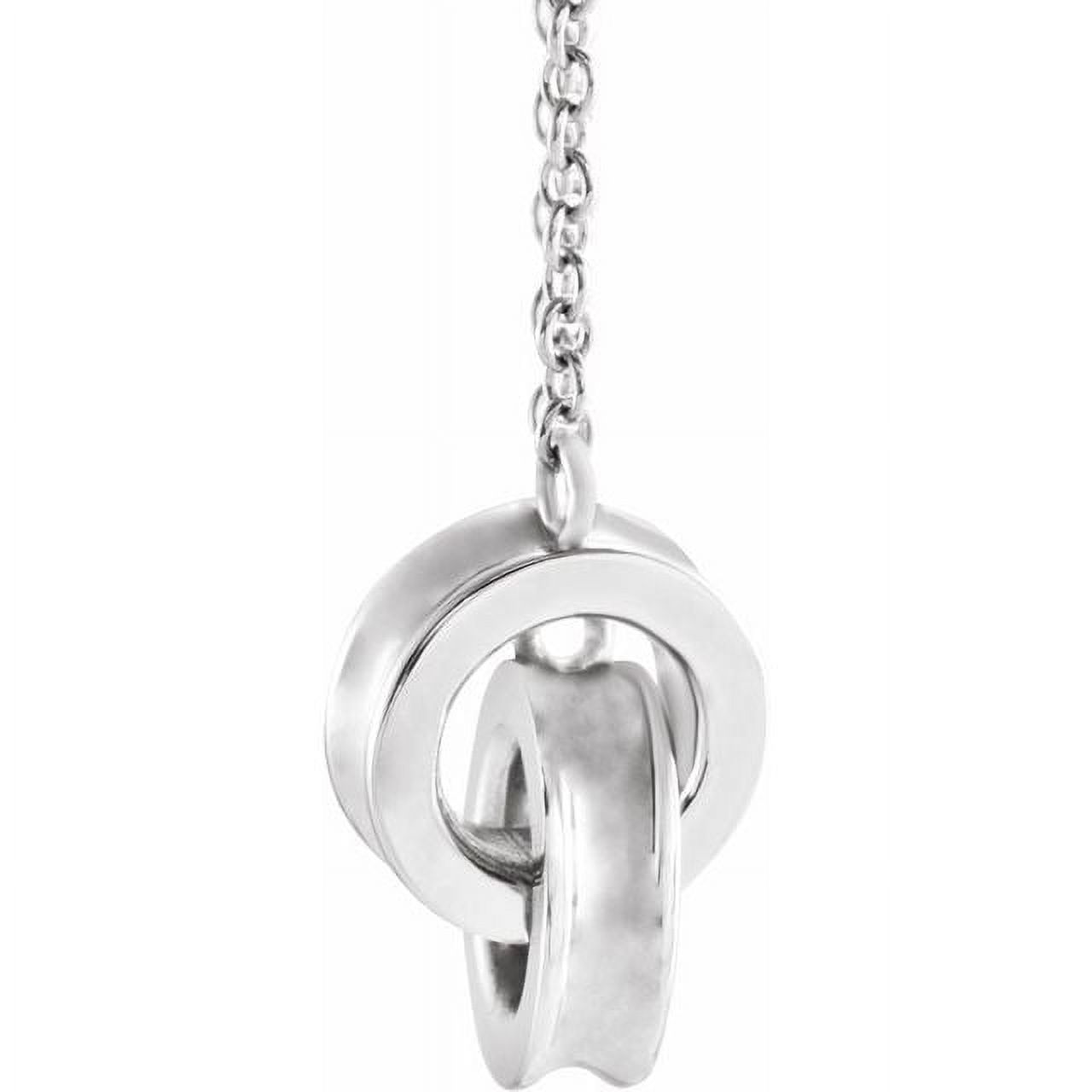 Sterling Silver Interlocking Circle 18" Necklace 87077:215:P
