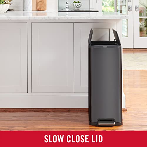Rubbermaid Stainless Steel Kitchen Trash Can with Lid