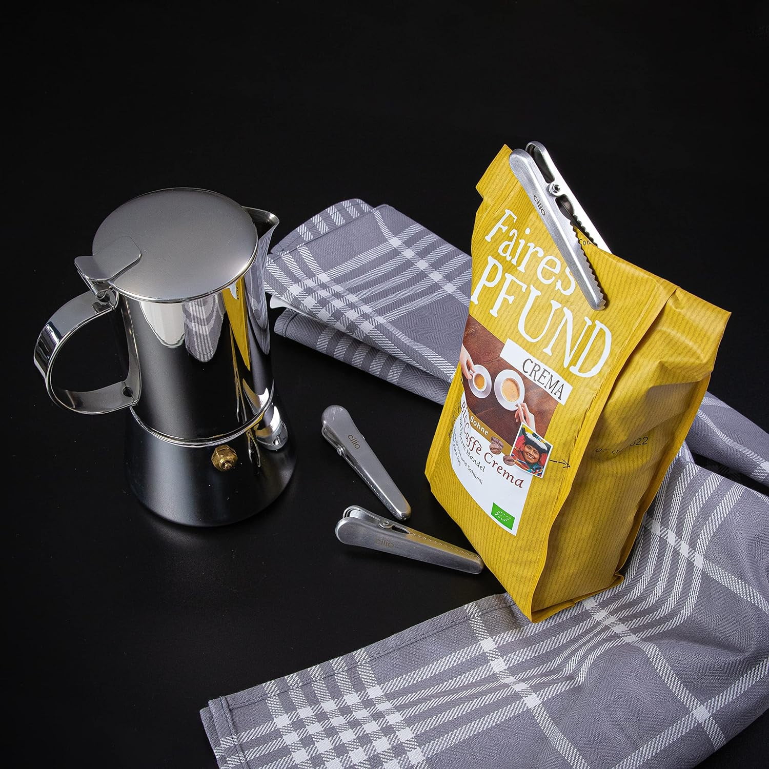 Aida Stainless Steel Stovetop Espresso Maker, Polished Stainless, 10 Cup,CI342246