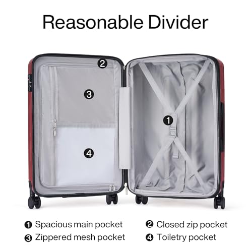 Hanke 29 Inch Luggage Suitcases With Spinner Wheels Lightweight PC hardside Rolling Suitcase With Travel Lock, Checked-Large 29-Inch(Blackish Green)