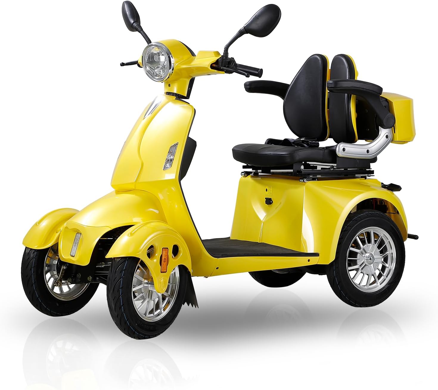 Heavy Duty 4-Wheel 3 Speed Mobility Scooter for Seniors & Adults-500 lbs. Weight Capacity，Adjustable seat.