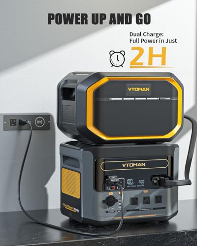 VTOMAN FlashSpeed 1000 Portable Power Station UPS LiFePO4 Battery Generator, 70Min Fully Charged, 1000W(Peak 2000W)