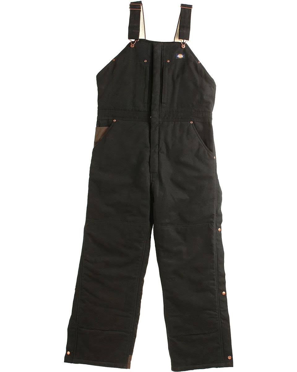 Dickies Sanded Duck Insulated Bib Overall - Black