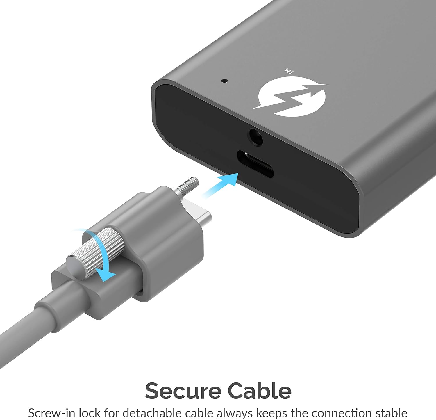 Sabrent Thunderbolt 3 to Dual HDMI 2.0 Display Adapter for Windows or Mac | up to 4K Resolution at 60Hz | Detachable Cable with Screw-in Lock