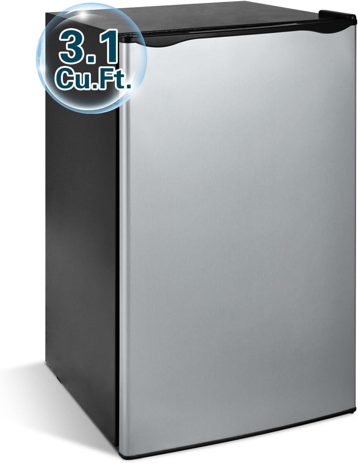 3.1 Cu. Ft. Mini Fridge with Freezer, Single Door Mini Refrigerator, Compact Fridge Adjustable Thermostat, Small Fridge for Bedroom, Office, Dorm