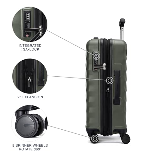 Travelpro Maxlite Air V2 Hardside Expandable Carry on Luggage, 8 Spinner Wheels, Lightweight Hard Shell Suitcase, TSA lock, Black, Carry On 21-Inch