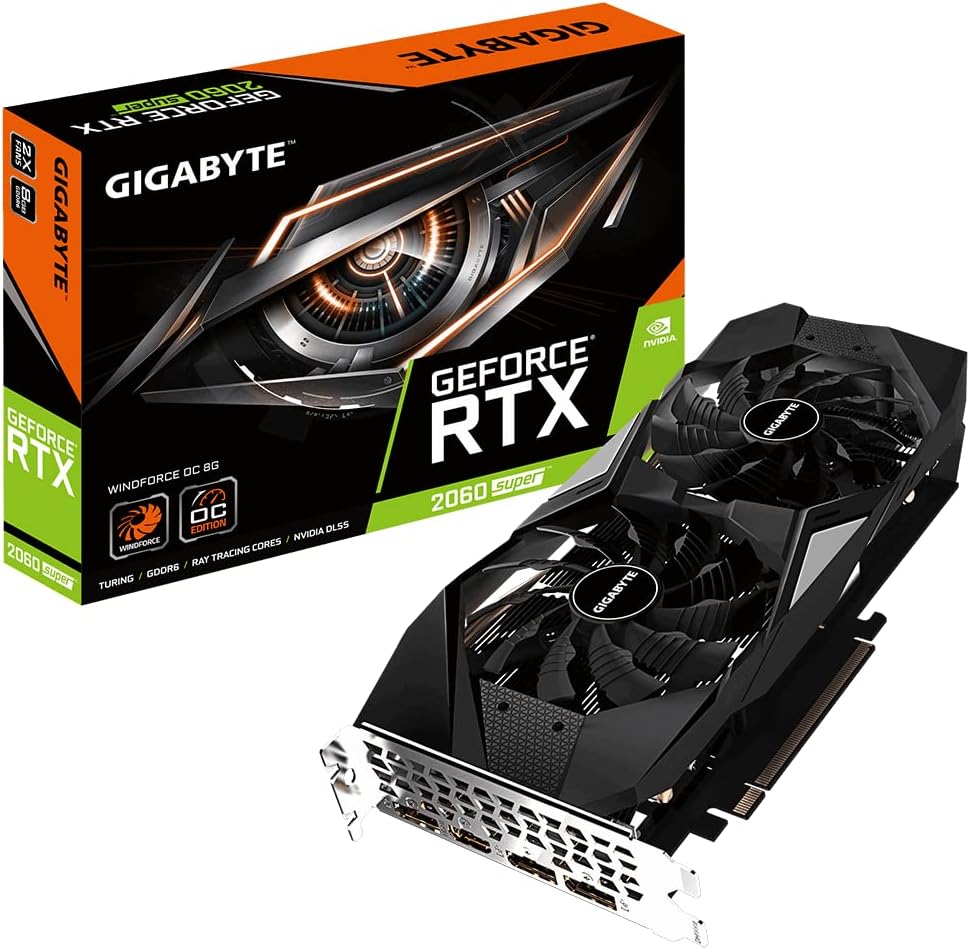 GIGABYTE GeForce RTX 2060 Super Wind Force OC 100 mm Dual Fan Graphics Card - 8 GB