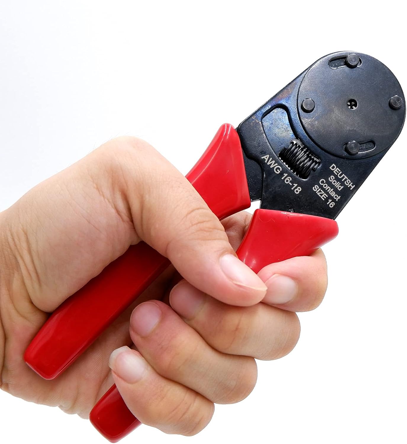 Deutsch Connector Crimping Tool- Close Solid Barrel, Wire Gauge (22-20 Wire Gauge)  4 Way Indent