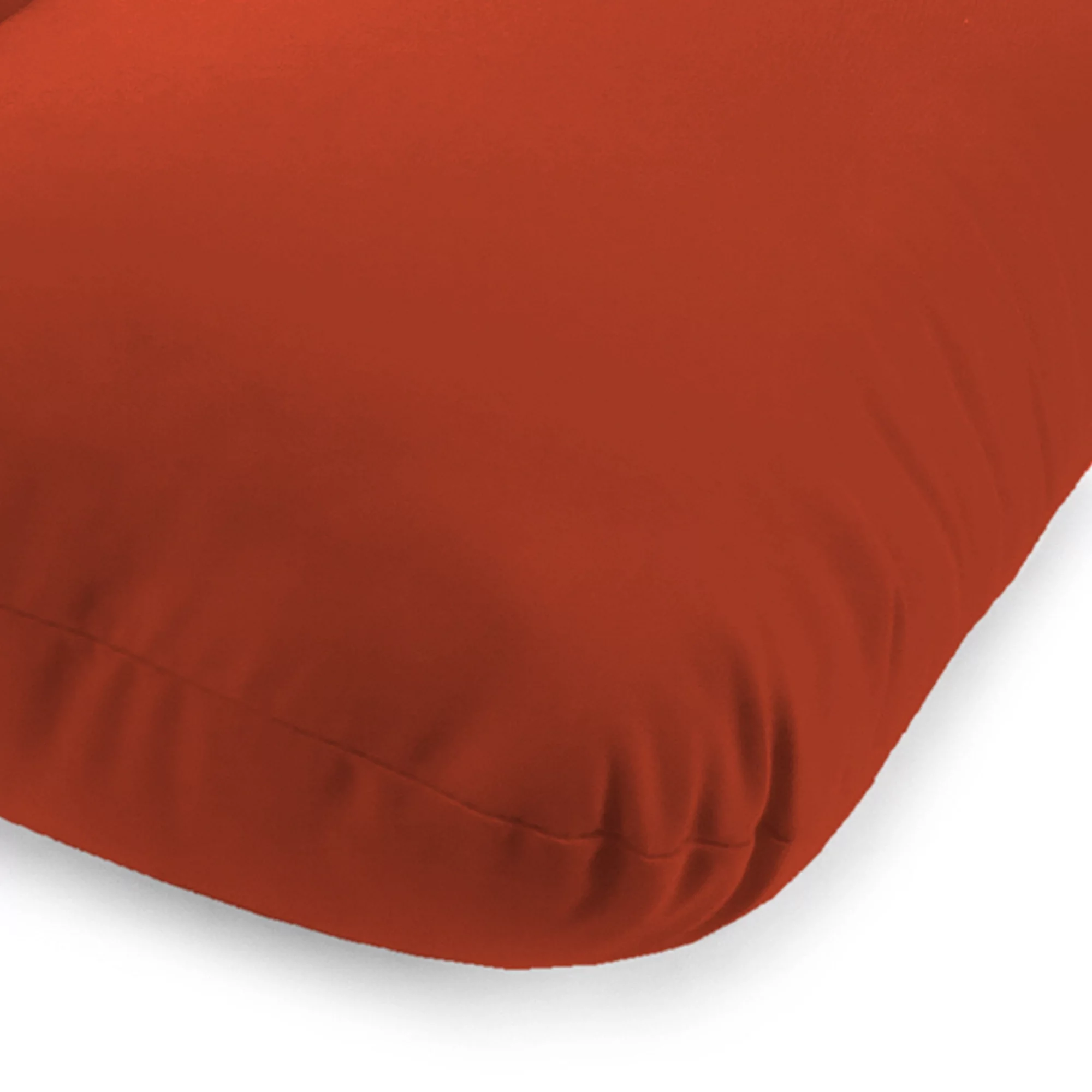 Jordan Manufacturing Sunbrella 74" x 22" Canvas Terracotta Red Solid Rectangular Outdoor Chaise Lounge Cushion with Ties and Hanger Loop
