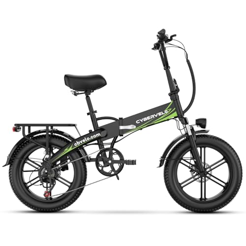 DriftGod Folding Electric Bike for Adults &ndash; 1000W Motor, 20"x3" Fat Tire, 48V Removable Battery, All-Terrain E-Bike with 7-Speed