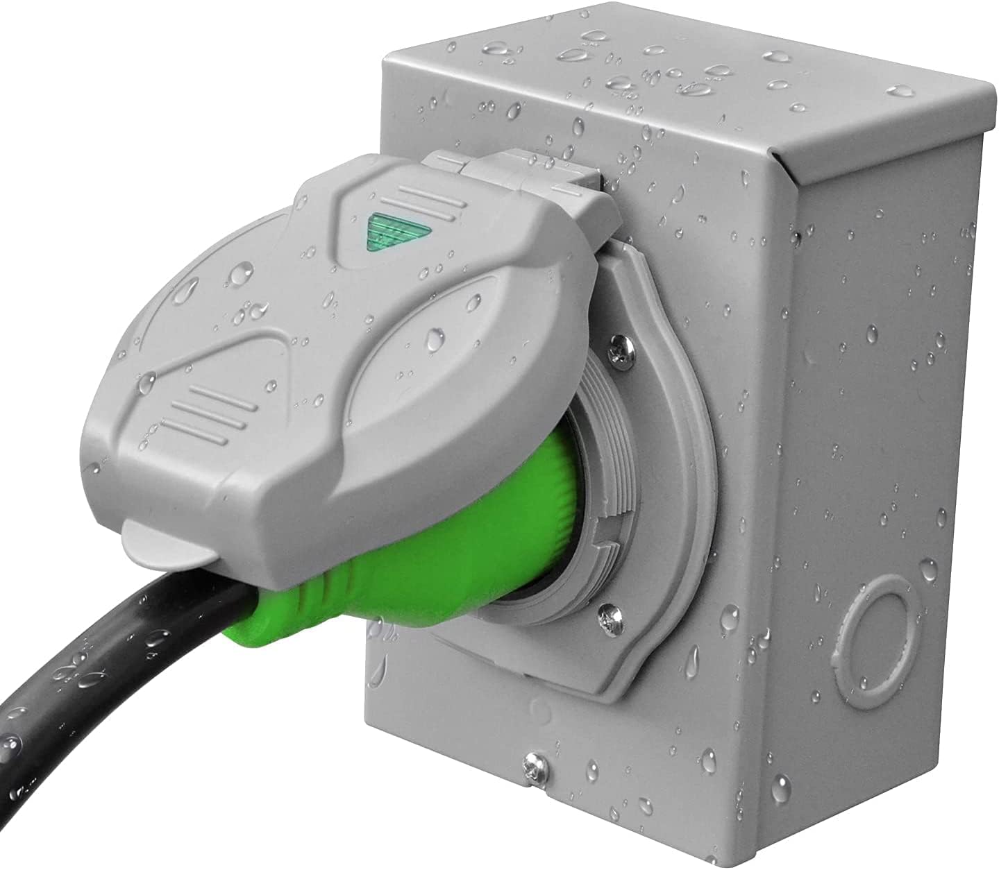 RVINGPRO 30 Amp Generator Cord 15FT and Generator Inlet Box Waterproof Combo Kit, NEMA L14-30 Generator Cord 30 Amp 4 Prong with Power Inlet Box