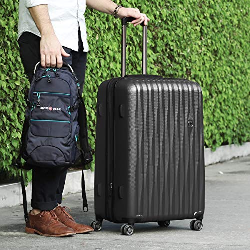 SwissGear 7272 Energie Expandable Hardside Luggage with Spinner Wheels and TSA Lock, Gunmetal, Carry-On 19-Inch