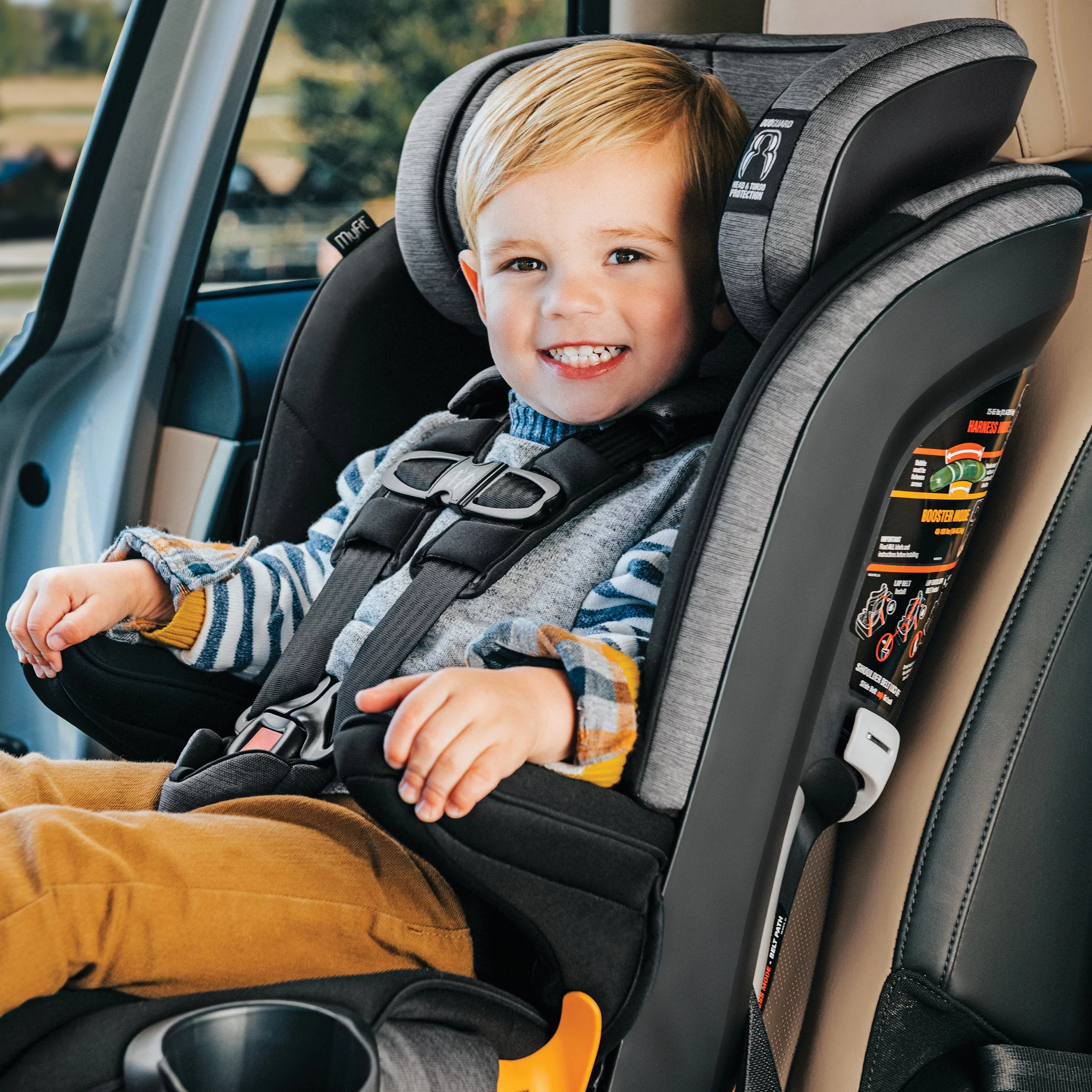 Chicco MyFit ClearTex Harness + Booster Car Seat - Shadow (Black)