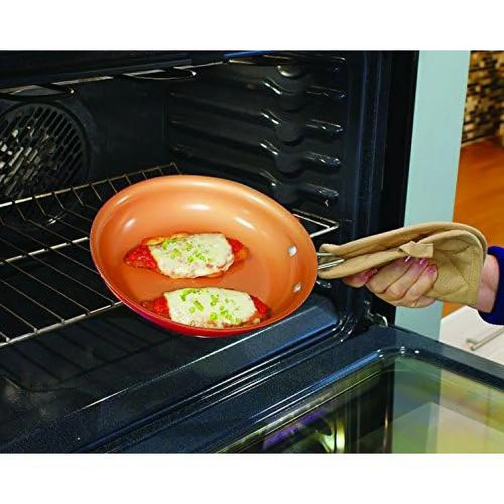 10 pc copper-infused ceramic non-stick cookware set