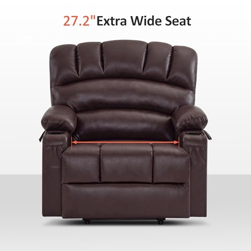 MCombo Oversized Power Lift Recliner Chair for Elderly, Lift Chair with Heat and Massage, Lift Recliner for Big and Tall, Cup Holders