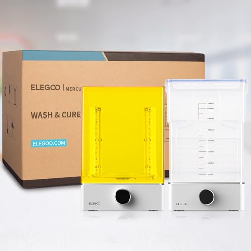 ELEGOO Mercury Plus V3.0 Wash and Cure Station, 7.5 L Large Capacity, Compatible with Mars Saturn Photon Halot MSLA LCD DLP 3D Printers
