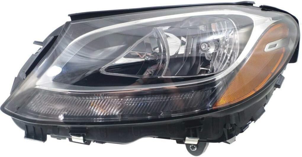 For Mercedes-Benz Headlight Assembly C300 2015 2016 2017 Pair Driver and Passenger Side Halogen CAPA Certified For MB2502220