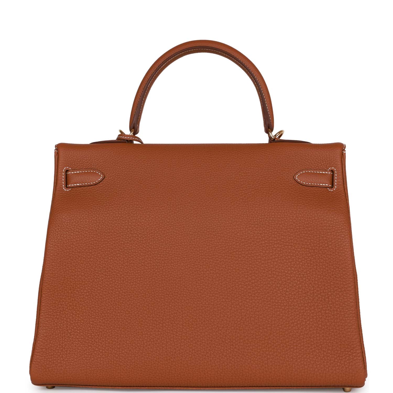 Hermes Kelly 35 Gold Togo Retourne Gold Hardware