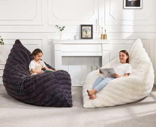 Hobestluk 3 in 1 Bean Bag Chair Giant Bean Bag Chairs Convertible Bean Bag Floor Cushion with Machine Washable Cover