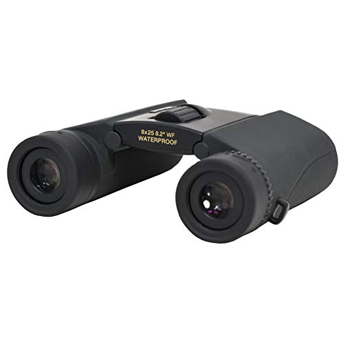 Nikon Trailblazer 8x25 ATB Black Binoculars 8218 | Waterproof, Fogproof, Dual-hinge design, Compact Binocular, Black Rubber Armoring