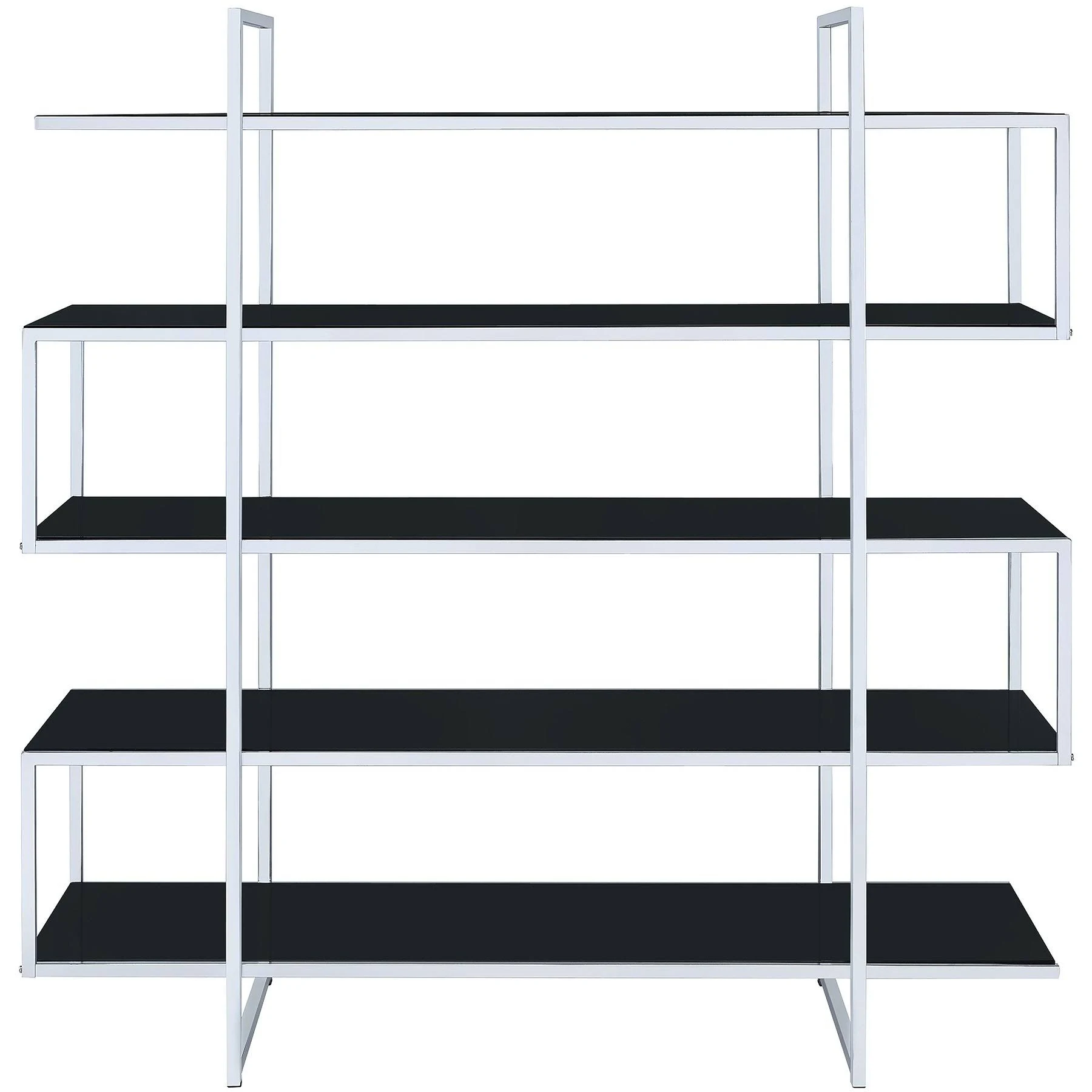 Coaster Chrome and Black Bookcase 801306