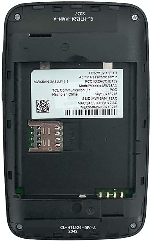 Alcatel LINKZONE Version 2021 MW45AN | Mobile WiFi Hotspot | 4G LTE Router | Up to 150Mbps | Connect Up to 10 Devices | Create A WLAN Anywhere (AT&T
