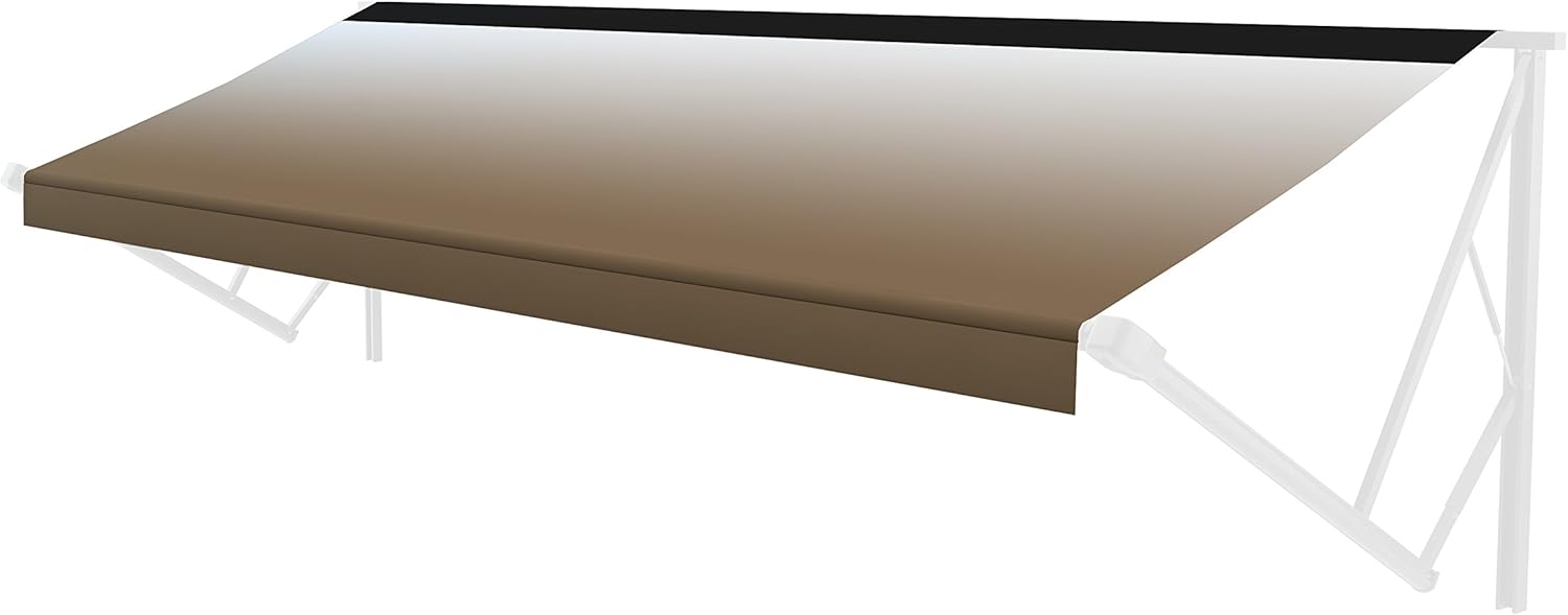 Solera Universal Fit Heavy-Duty Vinyl RV Patio Awning Replacement Fabric Black Fade 14' Awning (13'4" Fabric)