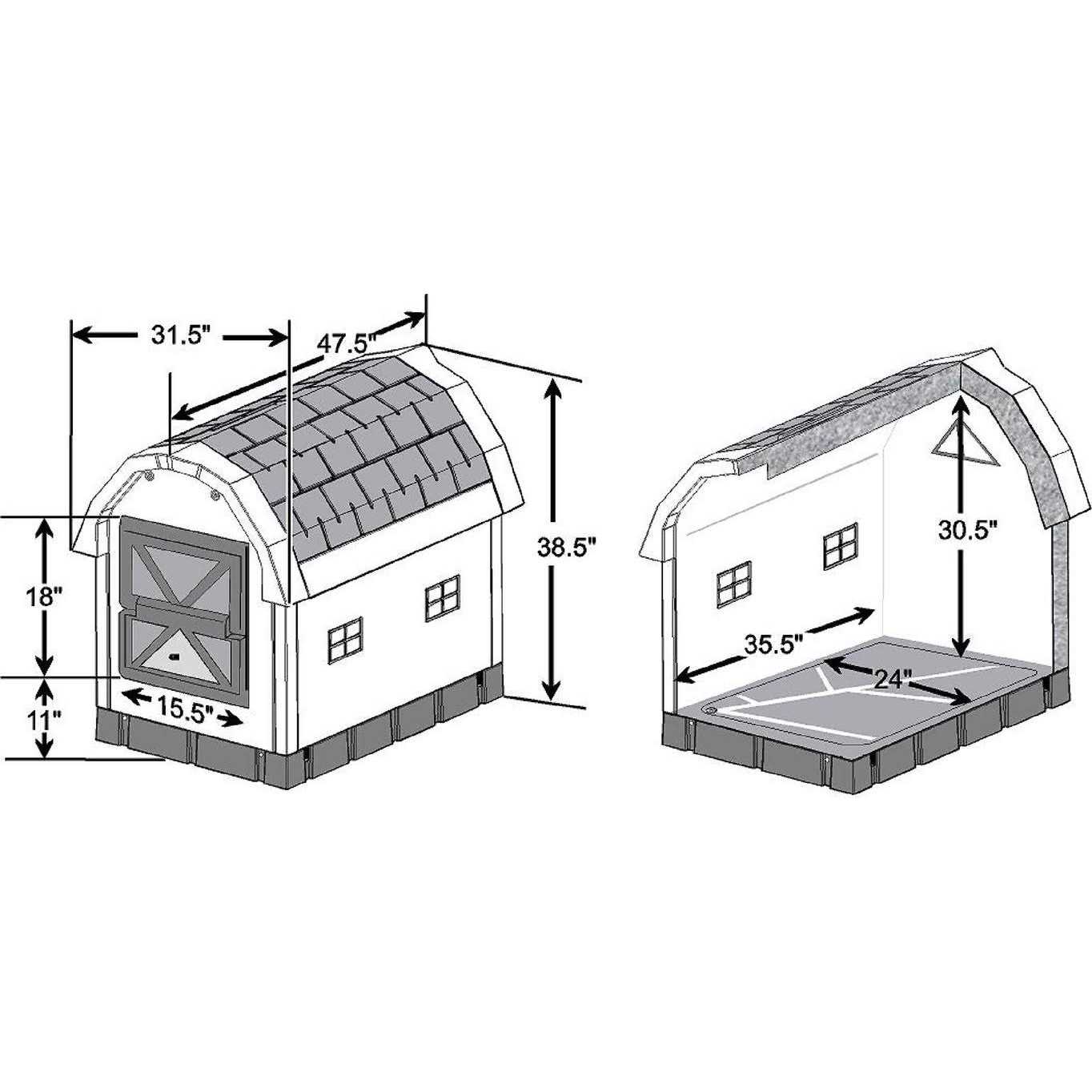 Dog Palace Insulated Dog House with Central Heater - Pet Supplies online store