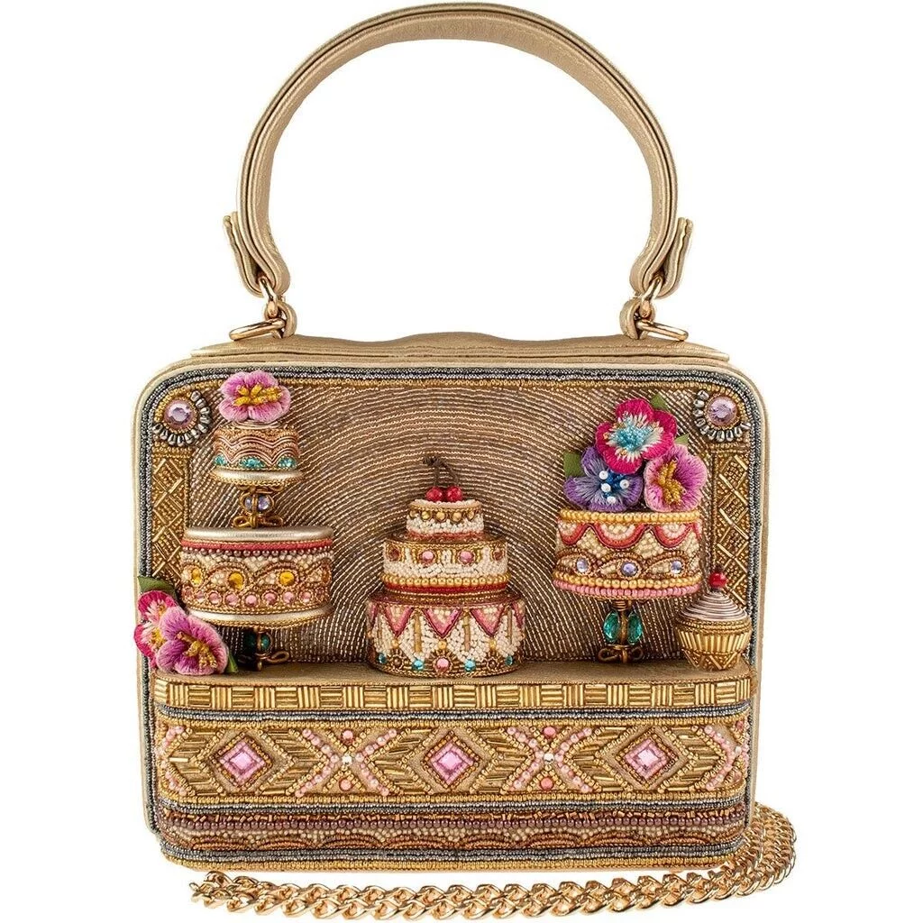 Mary Frances Sugar on Top Beaded Crossbody Cake Shop Top Handle Handbag Multi NW - Radiant Selections