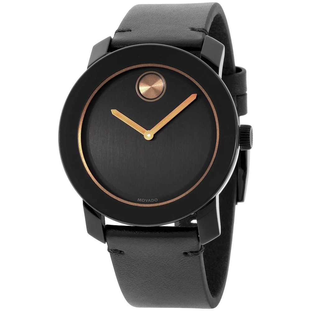 Movado Bold Leather Mens Watch 3600297 - Radiant Selections