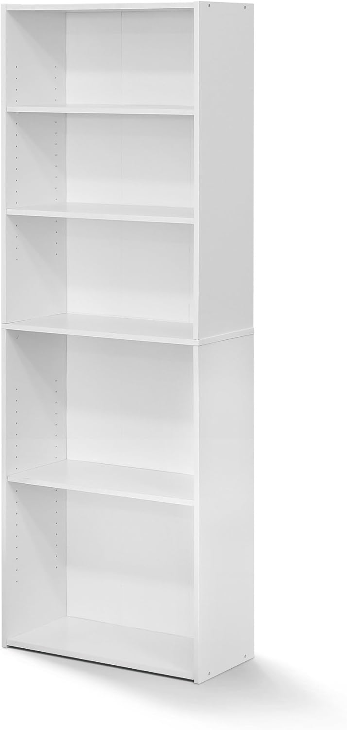 FURINNO Wright 3-Shelf Bookcase, Highland Oak