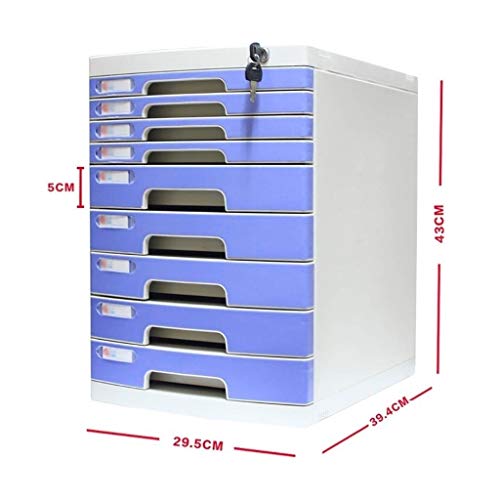 Flat File Cabinet, Multi-Layer Drawer Storage Organization, with Lock/Blank Label，Suitable for Office Supplies (Size : 10-Layers)