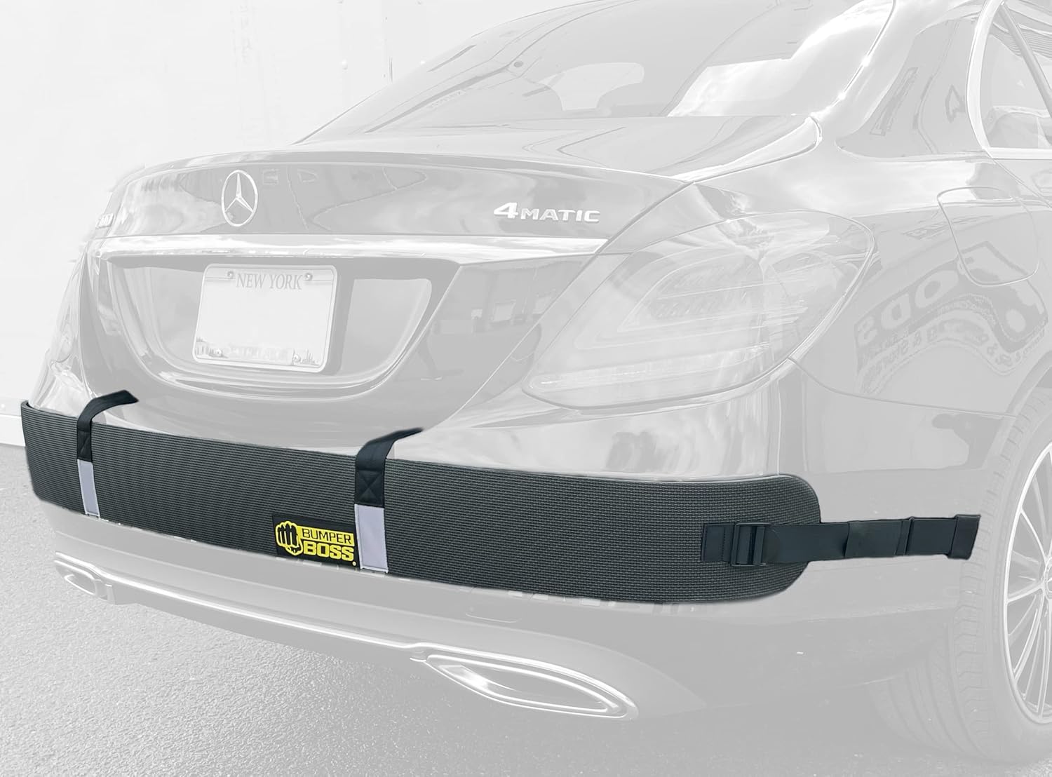 BumperBoss Bumper Guard - New & Upgraded Front and Rear Bumper Protector for Cars and SUVs (74” Wide x 6” Tall) Pack of 2