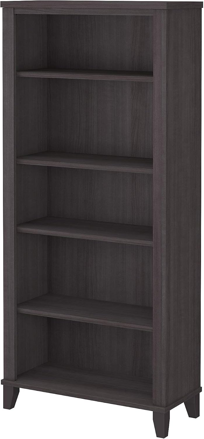 Bush Furniture Tall 5 Shelf Bookcase, Hansen Cherry