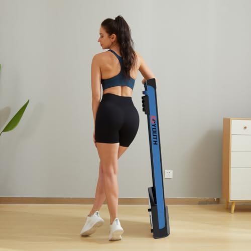 GOYOUTH 2 in 1 Under Desk Electric Treadmill Motorized Exercise Machine with Wireless Speaker, Remote Control and LED Display