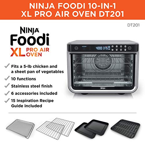 Ninja Foodi 10-in-1 Air Fry Digital Countertop Convection Toaster Oven (Renewed)