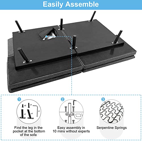 MUUEGM Futon Sofa Bed Modern Convertible Futon Couch Memory Foam Sleeper Sofa,Loveseat Couch with Adjustable Armrest Backrest for Living Room