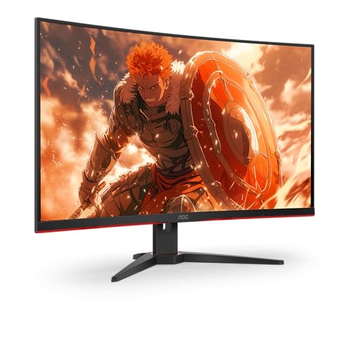 AOC C27G2Z 27" Curved Frameless Ultra-Fast Gaming Monitor, FHD 1080p, 0.5ms 240Hz, FreeSync, 2x HDMI 2.0, 1x Display Port, Height Adjustable