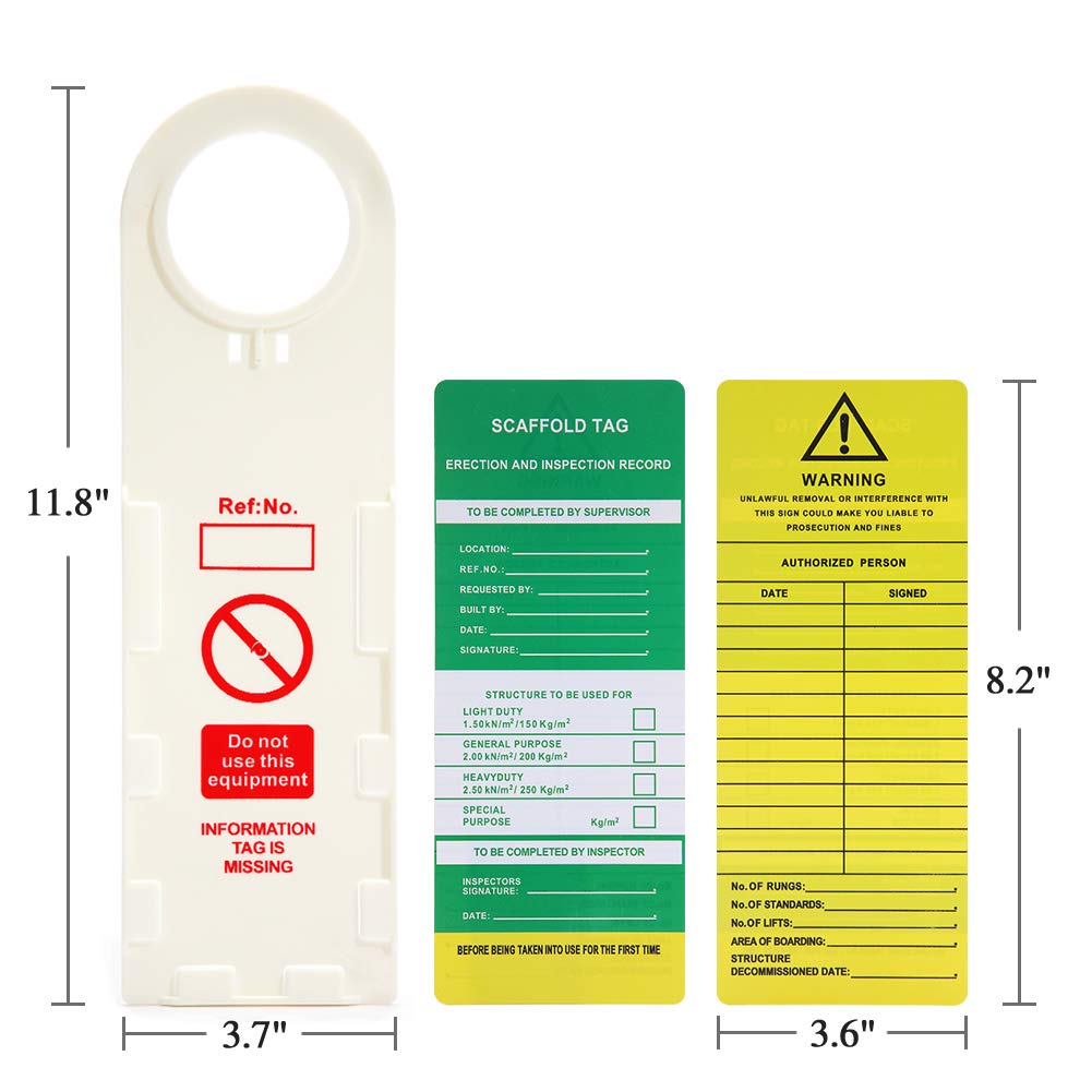 Scaffold Status Holder and Tags Scaffolding Safety Inspection Tags Do Not Use Scaffold Tags 10 Pcs