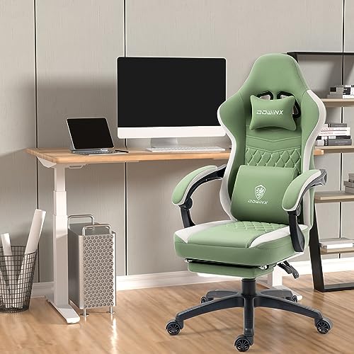 Dowinx Gaming Chair Breathable Fabric Computer Chair with Pocket Spring Cushion, Comfortable Office Chair with Gel Pad and Storage Bag